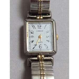 Carriage by Timex Womens Watch Two Tone Watch Rectangle - needs battery